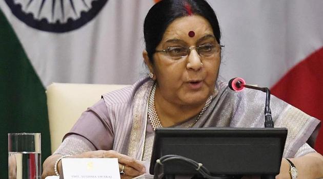 External affairs minister Sushma Swaraj will travel to China in April.(AFP File Photo)
