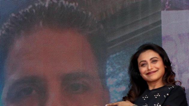 Bollywood actor Rani Mukherji introduces Brad Cohen, the real inspiration behind film Hichki as he joins the press through the video conferencing from Atlanta, the USA at Yashraj Studio. (PTI) Bollywood actor Rani Mukherji introduces Brad Cohen, the real inspiration behind film Hichki as he joins the press through the video conferencing from Atlanta, the USA at Yashraj Studio. (PTI)