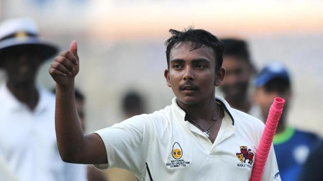All eyes will be on Prithvi Shaw when Rest of India and Vidarbha face off in the Irani Cup starting from Wednesday.(HT file photo)