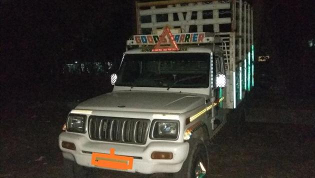 The truck used to smuggle in Marijuana from Malegaon-Nashik to Mumbai. (HT Photo) The truck used to smuggle in Marijuana from Malegaon-Nashik to Mumbai. (HT Photo)