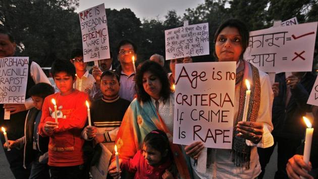 Only Madhya Pradesh, Maharashtra, Rajasthan, Delhi and Chhattisgarh were the states reporting more rapes by juveniles than Uttar Pradesh. (HT) Only Madhya Pradesh, Maharashtra, Rajasthan, Delhi and Chhattisgarh were the states reporting more rapes by juveniles than Uttar Pradesh. (HT)