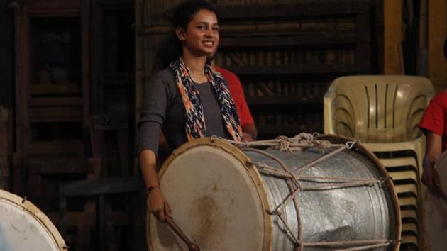 Dhol tasha groups are very popular across Maharashtra, and pride themselves for their dedication and passion, playing at traditional festivals such as Ganesh Chaturthi and Gudi Padwa. (Hemanshi Kamani/HT PHOTO) 