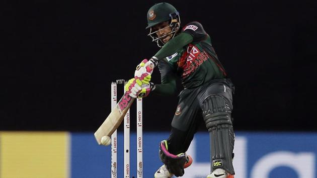 Bangladesh's Mushfiqur Rahim played a valiant knock of 72 not out but it went in vain as they lost by 17 runs. (AP)