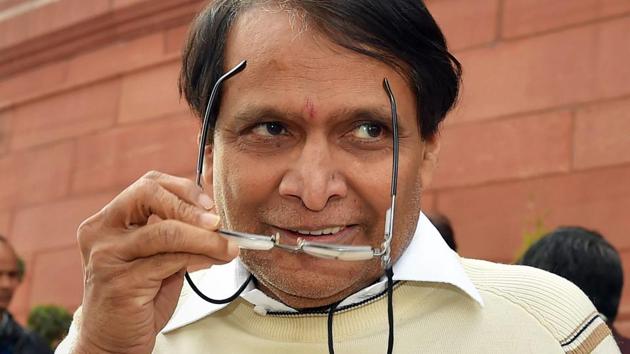 Suresh Prabhu speaks during the budget session of Parliament in New Delhi.(PTI File Photo)