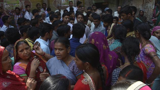 Locals held several protests in Khoda on Tuesday, demanding the immediate closure of illegal liquor shops in Ghaziabad. (Sakib Ali /Ht Photo) Locals held several protests in Khoda on Tuesday, demanding the immediate closure of illegal liquor shops in Ghaziabad. (Sakib Ali /Ht Photo)
