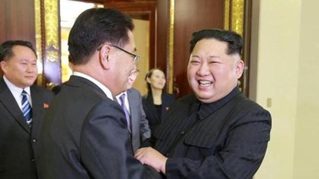 North Korean leader Kim Jong Un greets a member of the special delegation of South Korea's President at a dinner in this photo released by North Korea's Korean Central News Agency (KCNA). (Reuters File Photo) North Korean leader Kim Jong Un greets a member of the special delegation of South Korea's President at a dinner in this photo released by North Korea's Korean Central News Agency (KCNA). (Reuters File Photo)