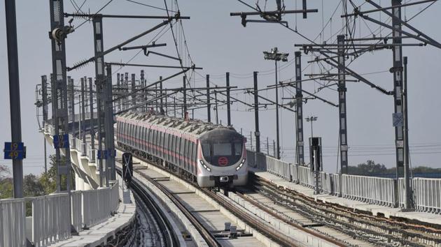 Work for Phase 4 of Delhi Metro was supposed to begin in 2016 and be completed by 2021. (Burhaan Kinu/HT Photo) Work for Phase 4 of Delhi Metro was supposed to begin in 2016 and be completed by 2021. (Burhaan Kinu/HT Photo)