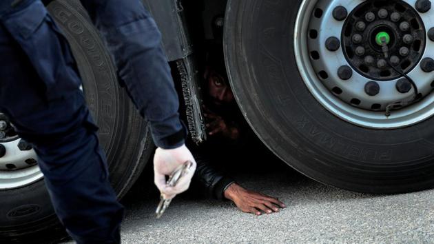 Authorities arrested 760 people hiding in trucks or carrying forged travel documents at Patras in January and February, close to a third of the total of 2,627 arrests in 2017, according to official data. (Alkis Konstantinidis / REUTERS) Authorities arrested 760 people hiding in trucks or carrying forged travel documents at Patras in January and February, close to a third of the total of 2,627 arrests in 2017, according to official data. (Alkis Konstantinidis / REUTERS)