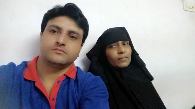 Siraj Khan with his wife Sajida. Siraj Khan with his wife Sajida.