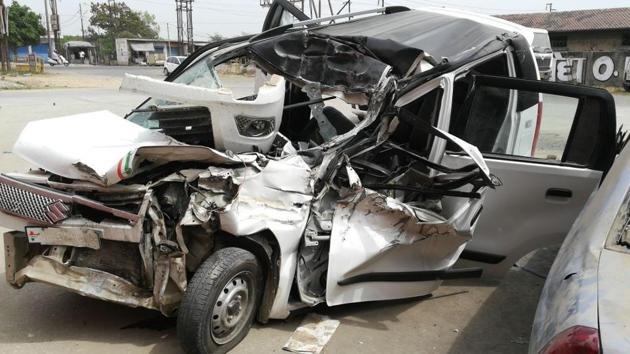Five others, including four minors, were also injured in the accident and are stated to be critical. (Sunil Ghosh/HT Photo) Five others, including four minors, were also injured in the accident and are stated to be critical. (Sunil Ghosh/HT Photo)