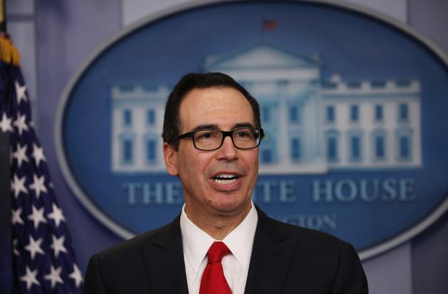 File photo of US treSecretary of the Treasury Steven Mnuchin discusses the Trump administration's tax reform proposal in the White House briefing room in Washington, U.S, April 26, 2017. REUTERS/Carlos Barria/File photo (Reuters) File photo of US treSecretary of the Treasury Steven Mnuchin discusses the Trump administration's tax reform proposal in the White House briefing room in Washington, U.S, April 26, 2017. REUTERS/Carlos Barria/File photo (Reuters)