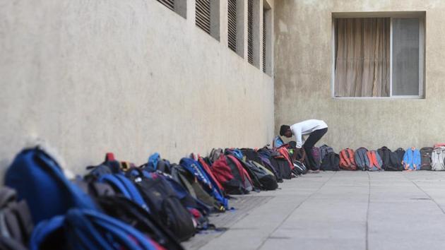 She said that, however, it should not affect the career of students and that seven bonus marks will be awarded to those who had attempted the questions. (Pratham Gokhale/HT Photo) She said that, however, it should not affect the career of students and that seven bonus marks will be awarded to those who had attempted the questions. (Pratham Gokhale/HT Photo)