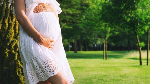 Maxi dresses are naturally shaped to fit a pregnant belly. (Getty Images/iStockphoto) Maxi dresses are naturally shaped to fit a pregnant belly. (Getty Images/iStockphoto)