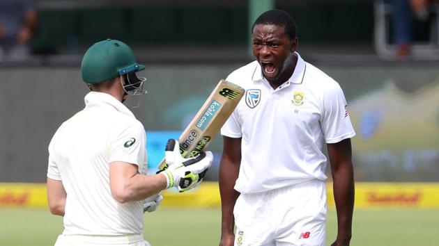 South African pacer Kagiso Rabada and Australian captain Steve Smith were involved in an incident during the second Test in Port Elizabeth.(REUTERS)