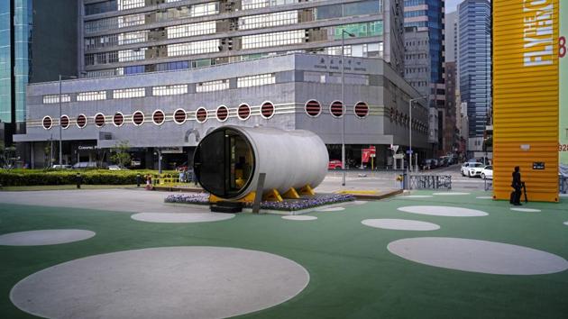 An OPod tube house created by architect James Law at Hong Kong's industrial area of Kwun Tong. (AP) An OPod tube house created by architect James Law at Hong Kong's industrial area of Kwun Tong. (AP)