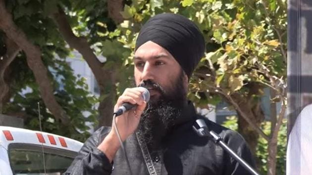 Canada’s New Democratic Party leader Jagmeet Singh speaking at a 2015 event in San Francisco. Singh is in the eye of a storm over his appearance at the apparently pro-Khalistan event.(Youtube video grab)