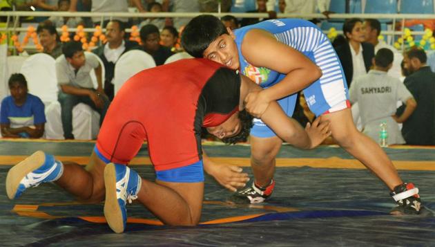On the first day of the tournament, all girls’ events were held and Maharashtra team returned with nine medals including two silver and seven bronze, bettering their last year’s performance of seven medals. (HT PHOTO) On the first day of the tournament, all girls’ events were held and Maharashtra team returned with nine medals including two silver and seven bronze, bettering their last year’s performance of seven medals. (HT PHOTO)