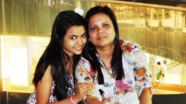 Eighteen-year-old Miloni Parekh with her mother. (HT) Eighteen-year-old Miloni Parekh with her mother. (HT)