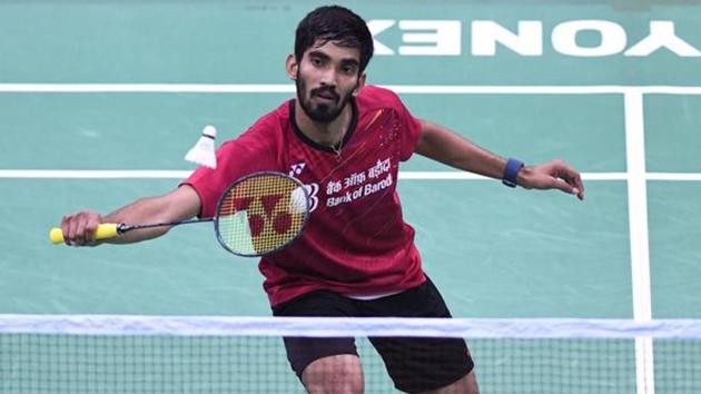 Kidambi Srikanth, the highest seeded Indian men’s player at No. 3, lost to China’s Huang Yuxiang 21-11, 15-21, 22-20 at All England badminton.(AFP)
