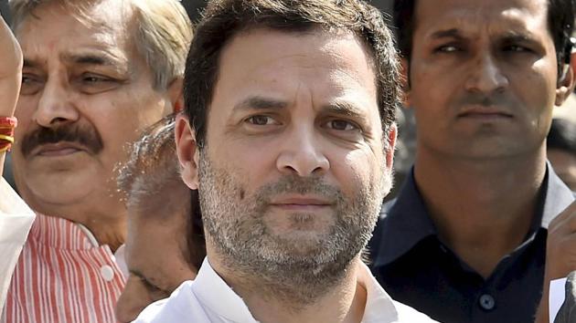 Congress president Rahul Gandhi at Parliament during second phase of budget session, in New Delhi. (PTI File Photo) Congress president Rahul Gandhi at Parliament during second phase of budget session, in New Delhi. (PTI File Photo)