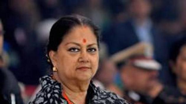 Rajasthan Chief Minister Vasundhara Raje.(PTI) Rajasthan Chief Minister Vasundhara Raje.(PTI)