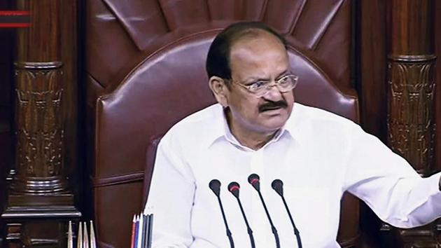 Rajya Sabha chairperson M Venkaiah Naidu speaks in the Rajya Sabha. (PTI file photo) Rajya Sabha chairperson M Venkaiah Naidu speaks in the Rajya Sabha. (PTI file photo)
