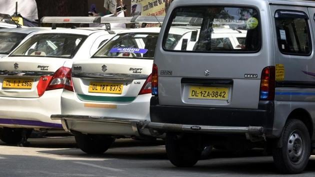 While taxi-hailing companies offered loan-guarantee letters to drivers through the Mudra scheme and that too without any verification, they are defaulting on repayment now as their costs are not covered.(Sonu Mehta/HT PHOTO)