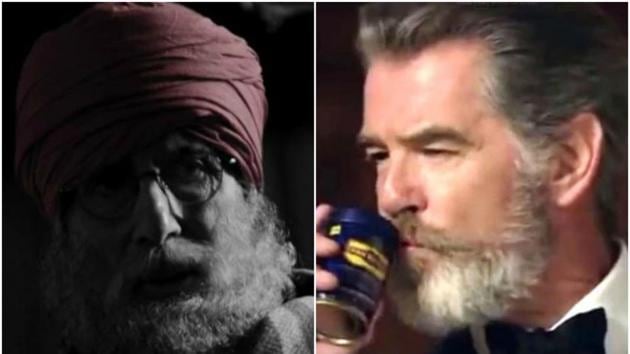 Amitabh Bachchan (left); and Pierce Brosnan Amitabh Bachchan (left); and Pierce Brosnan