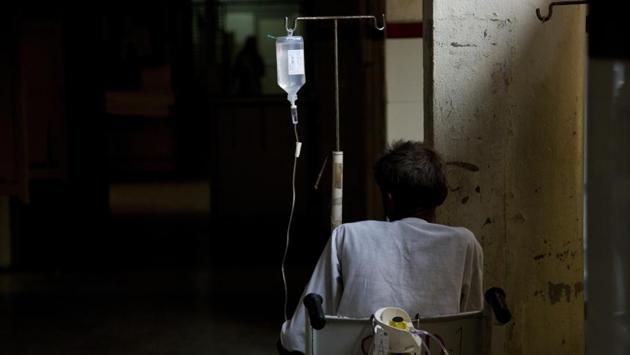 Bangari Babu, 46 suffering from tuberculosis sits on a wheel chair during his visit at the Government TB hospital in Hyderabad on March 13. (Mahesh Kumar A. / AP) Bangari Babu, 46 suffering from tuberculosis sits on a wheel chair during his visit at the Government TB hospital in Hyderabad on March 13. (Mahesh Kumar A. / AP)