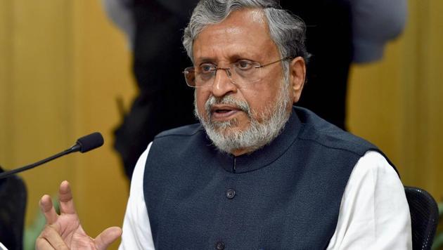 Bihar Deputy Chief Minister Sushil Modi dismissed allegations made by the BJP worker’s family that they were attacked for putting up a signboard renaming the village square after PM Modi. (PTI File Photo) Bihar Deputy Chief Minister Sushil Modi dismissed allegations made by the BJP worker’s family that they were attacked for putting up a signboard renaming the village square after PM Modi. (PTI File Photo)