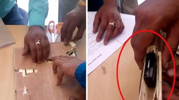 The board chairman said one of the examinees was using a cardboard thicker than usual, raising suspicion. (HT Photo) The board chairman said one of the examinees was using a cardboard thicker than usual, raising suspicion. (HT Photo)