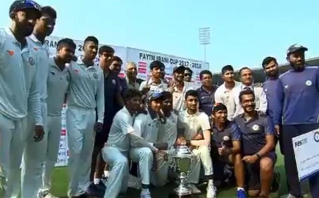 The Vidarbha cricket team has won both the Ranji Trophy and Irani Cup titles this season. (Video screenshot from Twitter/BCCIDomestic) The Vidarbha cricket team has won both the Ranji Trophy and Irani Cup titles this season. (Video screenshot from Twitter/BCCIDomestic)