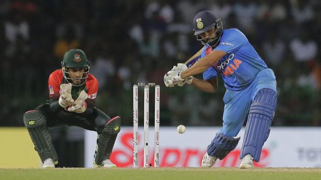 Rohit Sharma laid the foundation for the win with a brilliant half century in the Nidahas Trophy T20 final match. (AP) Rohit Sharma laid the foundation for the win with a brilliant half century in the Nidahas Trophy T20 final match. (AP)