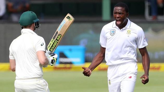 South African cricket team fast bowler Kagiso Rabada was suspended for two Test matches for shouldering Australia captain Steve Smith. (REUTERS) South African cricket team fast bowler Kagiso Rabada was suspended for two Test matches for shouldering Australia captain Steve Smith. (REUTERS)