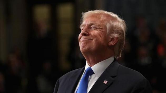 US President Donald Trump smiles during the State of the Union address in the chamber of the US House of Representatives on in Washington, DC.(AFP File Photo)