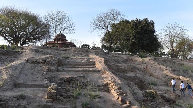 Where Delhi is often described as a city going back to the Mahabharata, the remains seen in the shape of architectural evidence are mostly from the medieval era onwards. The citadel of Purana Qila or Old Fort attributed to Sher Shah is one site in the city where archaeologists observe a continuous history of 2500 years. Fresh finds here now push the history of Delhi back another 300 years. (Arvind Yadav / HT Photo) Where Delhi is often described as a city going back to the Mahabharata, the remains seen in the shape of architectural evidence are mostly from the medieval era onwards. The citadel of Purana Qila or Old Fort attributed to Sher Shah is one site in the city where archaeologists observe a continuous history of 2500 years. Fresh finds here now push the history of Delhi back another 300 years. (Arvind Yadav / HT Photo)