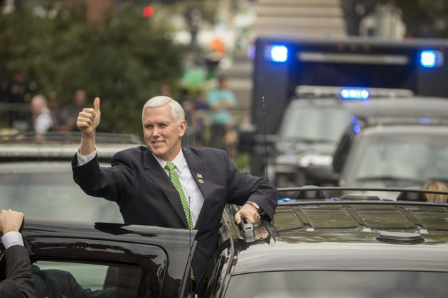 US vice president Mike Pence in Savannah, Georgia. (AP) US vice president Mike Pence in Savannah, Georgia. (AP)