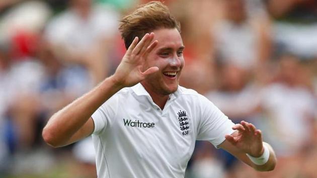 England’s Stuart Broad is one short of completing 400 Test wickets.(Twitter)