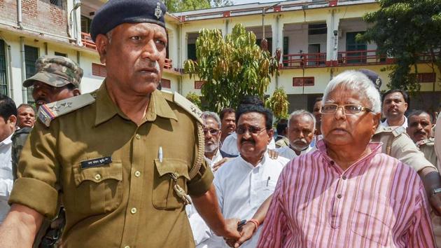 Former Bihar chief minister and Rashtriya Janata Dal chief Lalu Prasad was found guilty in the fourth fodder scam case by a CBI court in Ranchi. The case involves fraudulent withdrawals of Rs 3.76 crore from Dumka treasury, which is now in Jharkhand, between December 1995 and January 1996 when Prasad was the chief minister of Bihar. He had already been convicted in three fodder cases. (PTI File) Former Bihar chief minister and Rashtriya Janata Dal chief Lalu Prasad was found guilty in the fourth fodder scam case by a CBI court in Ranchi. The case involves fraudulent withdrawals of Rs 3.76 crore from Dumka treasury, which is now in Jharkhand, between December 1995 and January 1996 when Prasad was the chief minister of Bihar. He had already been convicted in three fodder cases. (PTI File)