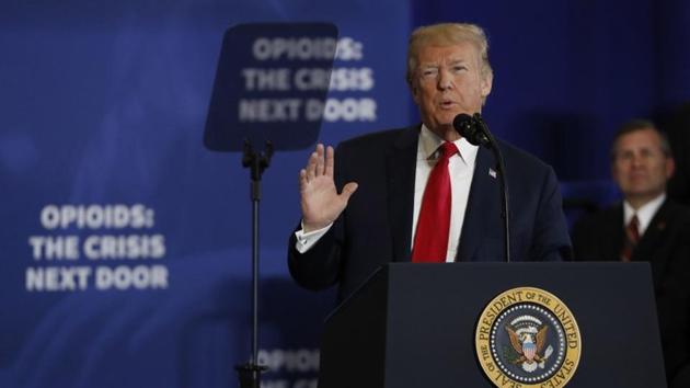 US President Donald Trump delivers remarks on "combatting the opioid crisis" at Manchester Community College in Manchester, New Hampshire, US, on March 19, 2018. (REUTERS Photo) US President Donald Trump delivers remarks on "combatting the opioid crisis" at Manchester Community College in Manchester, New Hampshire, US, on March 19, 2018. (REUTERS Photo)