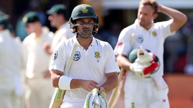 Dean Elgar has struggled against Nathan Lyon in the ongoing Test series between South Africa and Australia.(REUTERS)