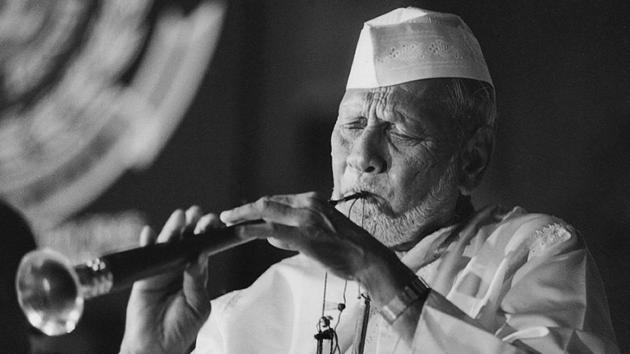 Shehnai maestro Ustad Bismillah Khan performs during an event on October 23, 1995. Born this day in 1916, to a family of court musicians in Bihar, the maestro’s relationship with his shehnai saw him often refer to it as his wife. A recipient of all four civilian awards, including the Bharat Ratna, Ustad Bismillah Khan would have turned 102 today. (Dinesh Kumar / HT Archive) Shehnai maestro Ustad Bismillah Khan performs during an event on October 23, 1995. Born this day in 1916, to a family of court musicians in Bihar, the maestro’s relationship with his shehnai saw him often refer to it as his wife. A recipient of all four civilian awards, including the Bharat Ratna, Ustad Bismillah Khan would have turned 102 today. (Dinesh Kumar / HT Archive)