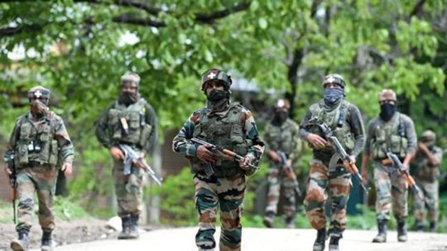 Indian army soldiers conduct a patrol during an operation against suspected rebels near Srinagar. (AFP File Photo) Indian army soldiers conduct a patrol during an operation against suspected rebels near Srinagar. (AFP File Photo)