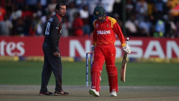 UAE defeated Zimbabwe in their ICC World Cup qualifier in Harare on Thursday. (ICC) UAE defeated Zimbabwe in their ICC World Cup qualifier in Harare on Thursday. (ICC)