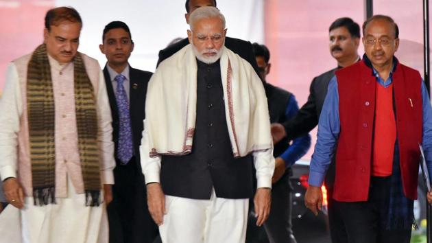 Prime Minister Narendra Modi (C),with Union minister Vijay Goel (R) and parliamentary affairs minister Ananth Kumar, arrives in New Delhi. (PTI File Photo) Prime Minister Narendra Modi (C),with Union minister Vijay Goel (R) and parliamentary affairs minister Ananth Kumar, arrives in New Delhi. (PTI File Photo)
