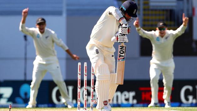 England were bowled out for just 58 against New Zealand on Day 1 of their first Test match in Eden Park on Thursday. (REUTERS) England were bowled out for just 58 against New Zealand on Day 1 of their first Test match in Eden Park on Thursday. (REUTERS)