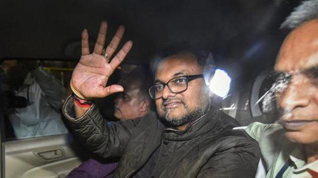 Karti Chidambaram leaves Patiala House courts in New Delhi on February 28. Karti is also being investigated in the INX media case. (PTI Photo) Karti Chidambaram leaves Patiala House courts in New Delhi on February 28. Karti is also being investigated in the INX media case. (PTI Photo)