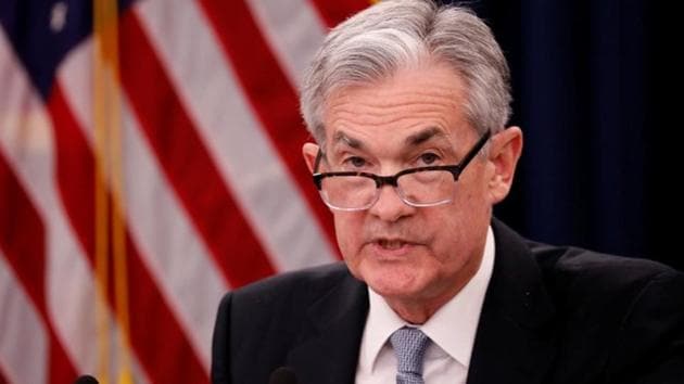 Federal Reserve chairman Jerome Powell speaks at a news conference following the Federal Open Market Committee meetings in Washington, US, on Wednesday.(REUTERS)