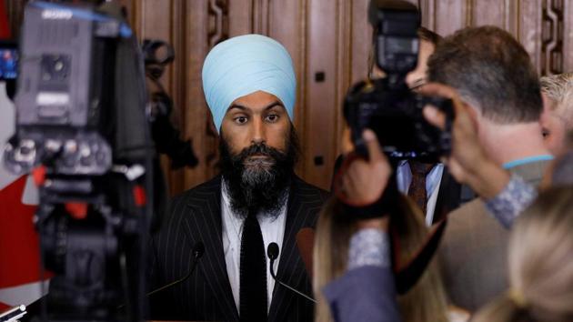 New Democratic Party leader Jagmeet Singh speaks to media Parliament Hill in Ottawa, Ontario, Canada, on February 27, 2018. (Reuters) New Democratic Party leader Jagmeet Singh speaks to media Parliament Hill in Ottawa, Ontario, Canada, on February 27, 2018. (Reuters)