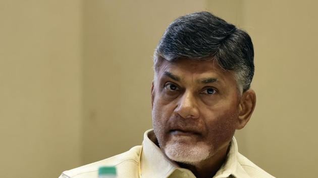 Andhra Pradesh chief minister Chandrababu Naidu alleged that Vijay Sai Reddy was an economic offender, and the “accused no 2” in CBI cases filed against YSR Congress president YS Jaganmohan Reddy.(Mohd Zakir/HT PHOTO) Andhra Pradesh chief minister Chandrababu Naidu alleged that Vijay Sai Reddy was an economic offender, and the “accused no 2” in CBI cases filed against YSR Congress president YS Jaganmohan Reddy.(Mohd Zakir/HT PHOTO)